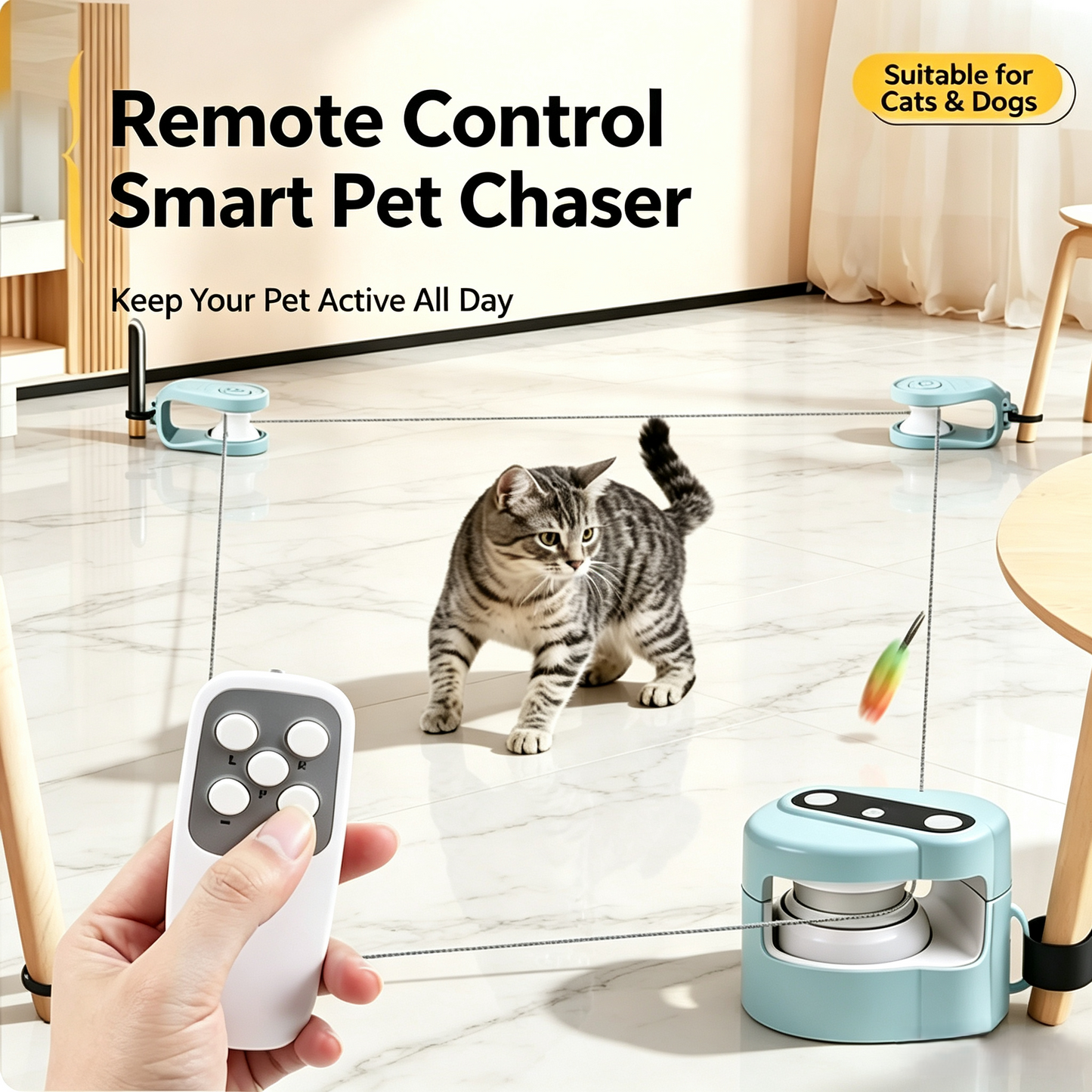 Remote‑Control Automatic Interactive Pet Chasing Toy