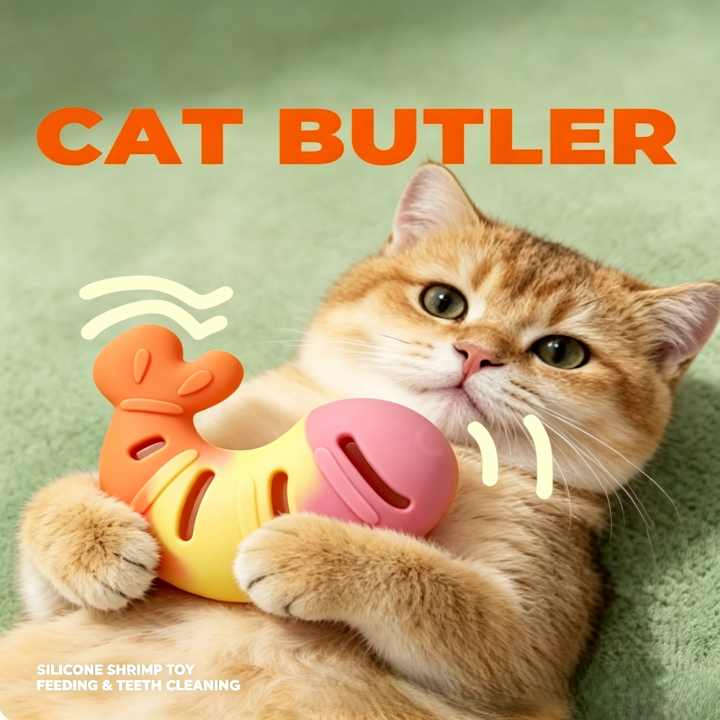 Fish &amp; Shrimp Shaped Treat‑Dispensing Cat Chew Toy