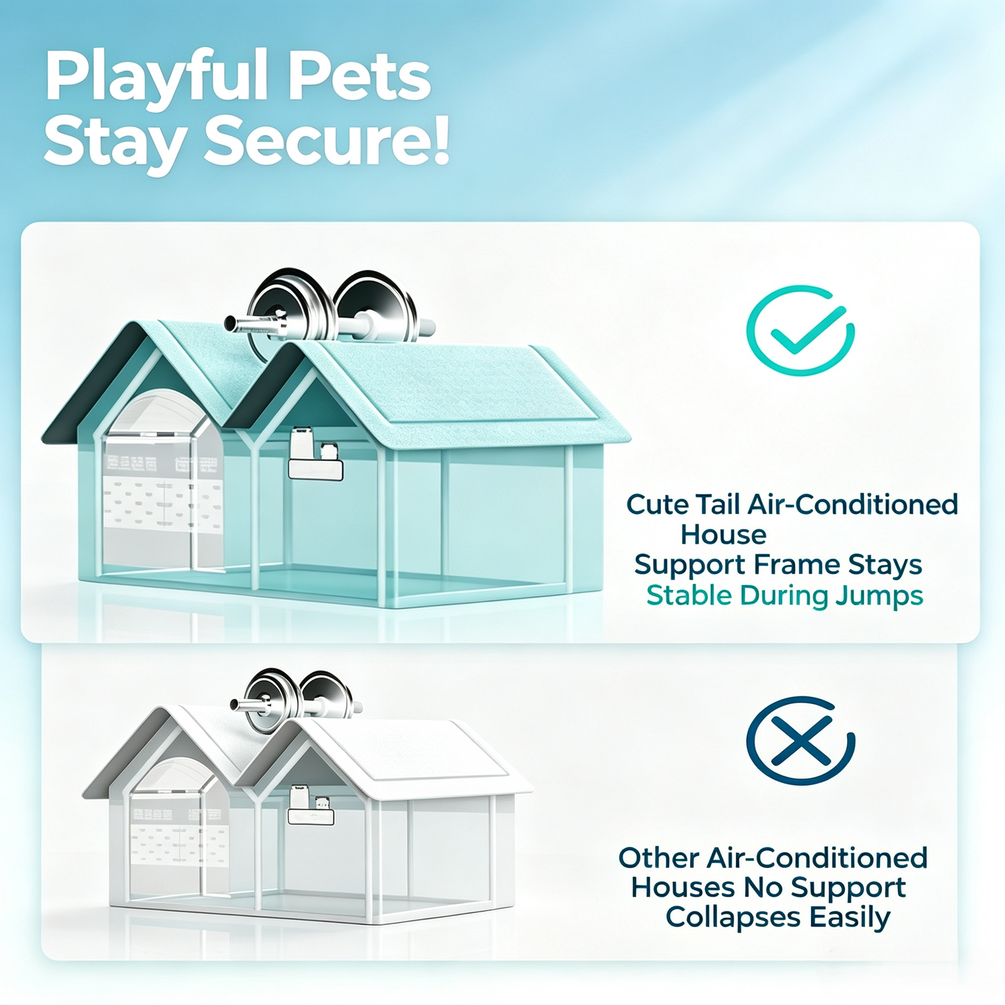 Pet Summer Cooling Air‑Conditioned House