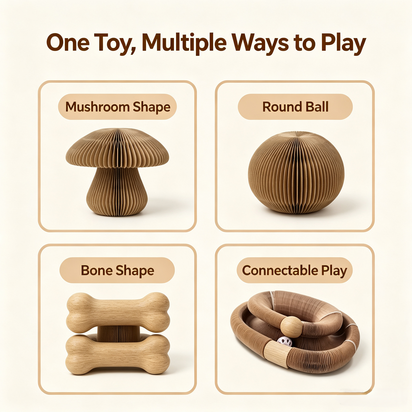 Transformable Interactive Cat Scratcher Toy